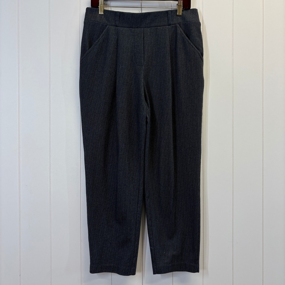 Wren New York Women Academia Preppy Pleated Knit Pants Size M Smart Office Chic